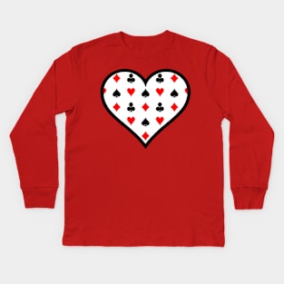 Playing Card Suit Heart Kids Long Sleeve T-Shirt